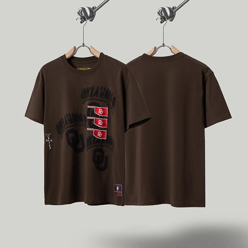 Travis de manga corta M mark Scott pequeño pato amarillo cactus relámpago rap tour TS pareja conjunta camiseta de hip-hop