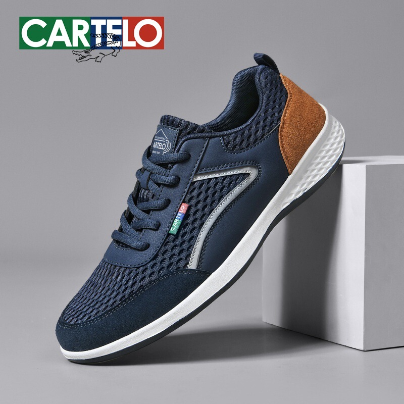 Cartelo Crocodile Mesh Shoes Men's 2026 Summer New Breathable Thin Mesh Shoes Comfortable Men's Outdoor Sports Shoes Cartelo Crocodile Mesh Shoes Men's 2026 Summer New Breathable Thin Mesh Shoes Comfortable Men's Outdoor Sports Shoes