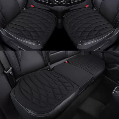 imitation latex sponge, single-piece car pad, Seat cushion, seat cover - starry-black-three-piece-set