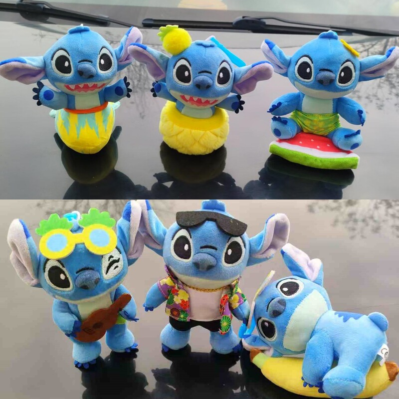 Stitchスティッチぬいぐるみキーホルダーぬいぐるみギタースケートボード星間宝物ブルーモンスター人形|undefined