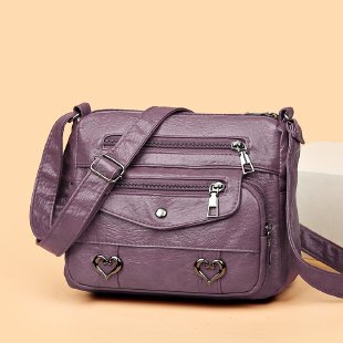 Comercio exterior crossbody nuevo bolso de hombro bolsa de textura de cuero suave moda de las mujeres europeas y americanas retro multi-Bolsillo de gran capacidad bolso de las mujeres