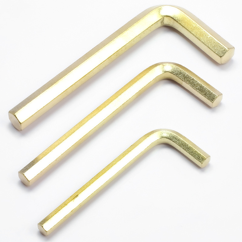 L型金色平头内六角扳手球头内六方扳手六角匙工具六棱角小板手6MM