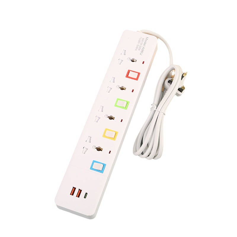 2USB + 1PD paquete de alta frecuencia estándar británico estándar europeo estándar americano blanco y negro interruptor de control parcial Bahrein Chipre Egipto