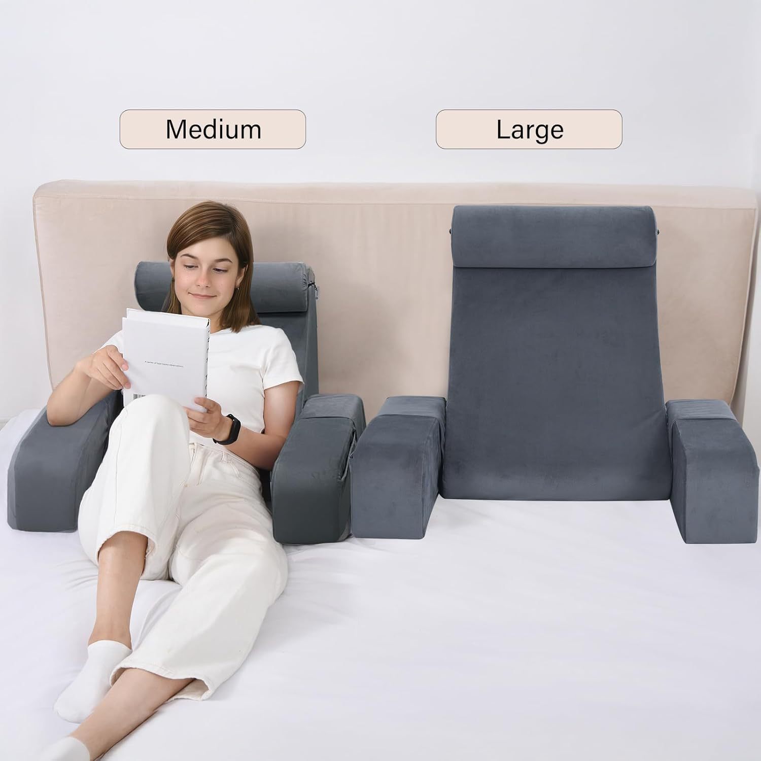 Amazon desmontable almohada multifuncional almohada de cama almohada de lectura sofá almohada almohada de cristal almohada de cintura almohada image 5