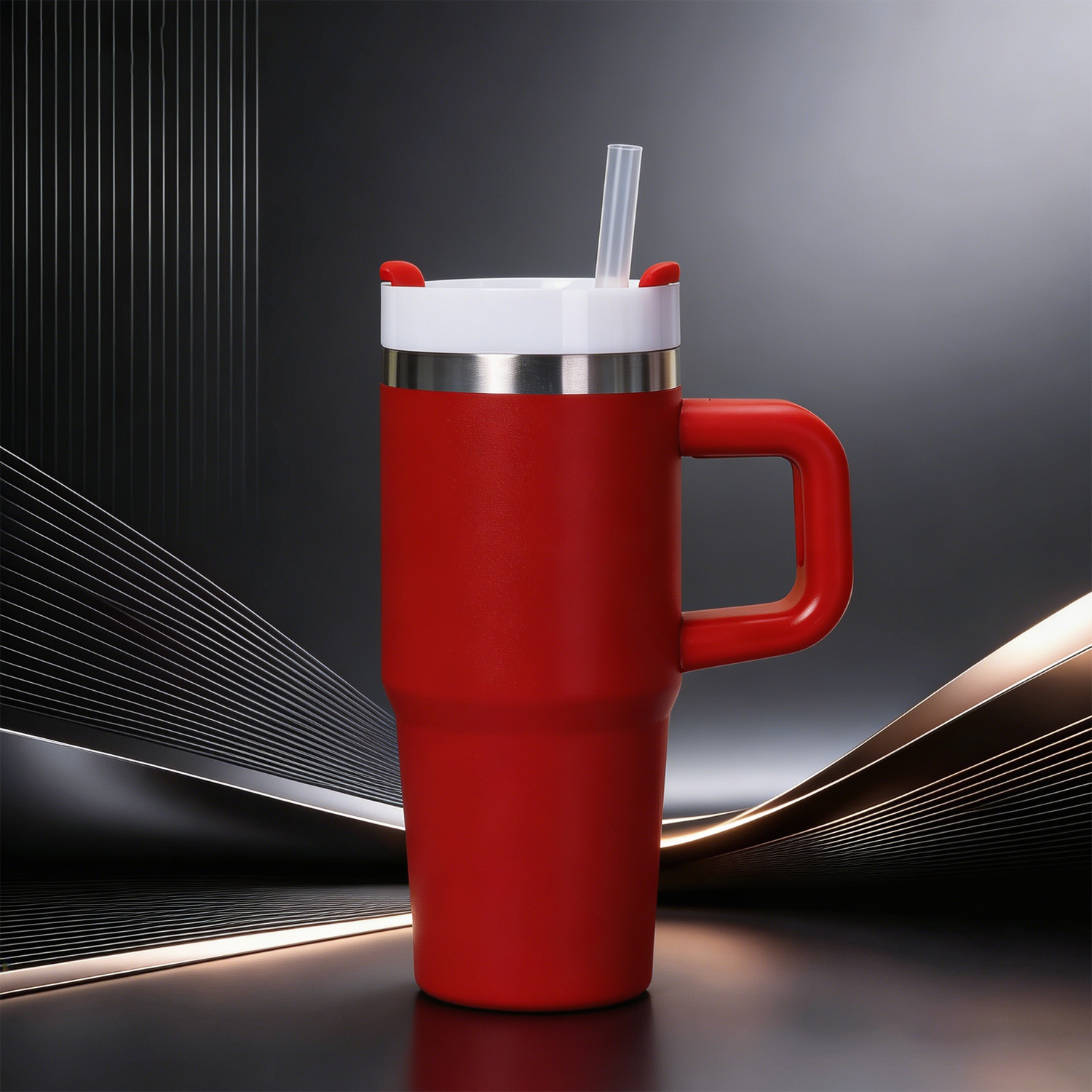 Amazon 14oz304 taza de acero inoxidable taza de aislamiento frío taza de hielo de oficina portable taza de paja