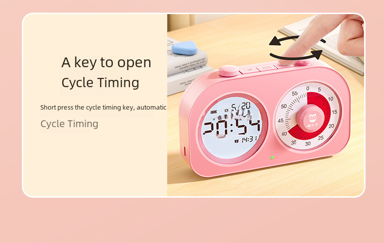 Cat Prince Visual Timer for Children Learning Special Self-discipline Timing Office Time Manager Alarm Clock