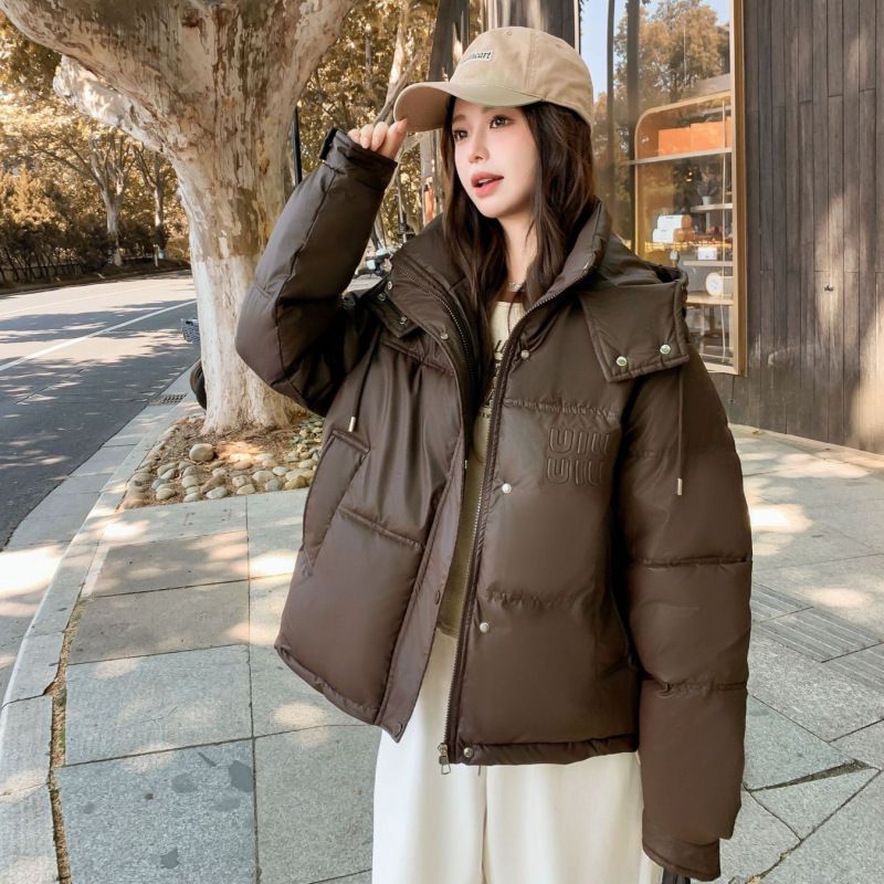 外贸棉服女短款2025新款韩版时尚连帽宽松面包服学生ins港风棉袄|undefined