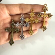 速卖通跨境外贸热销DIY复古十字架合金饰品配件手链项链吊坠配件