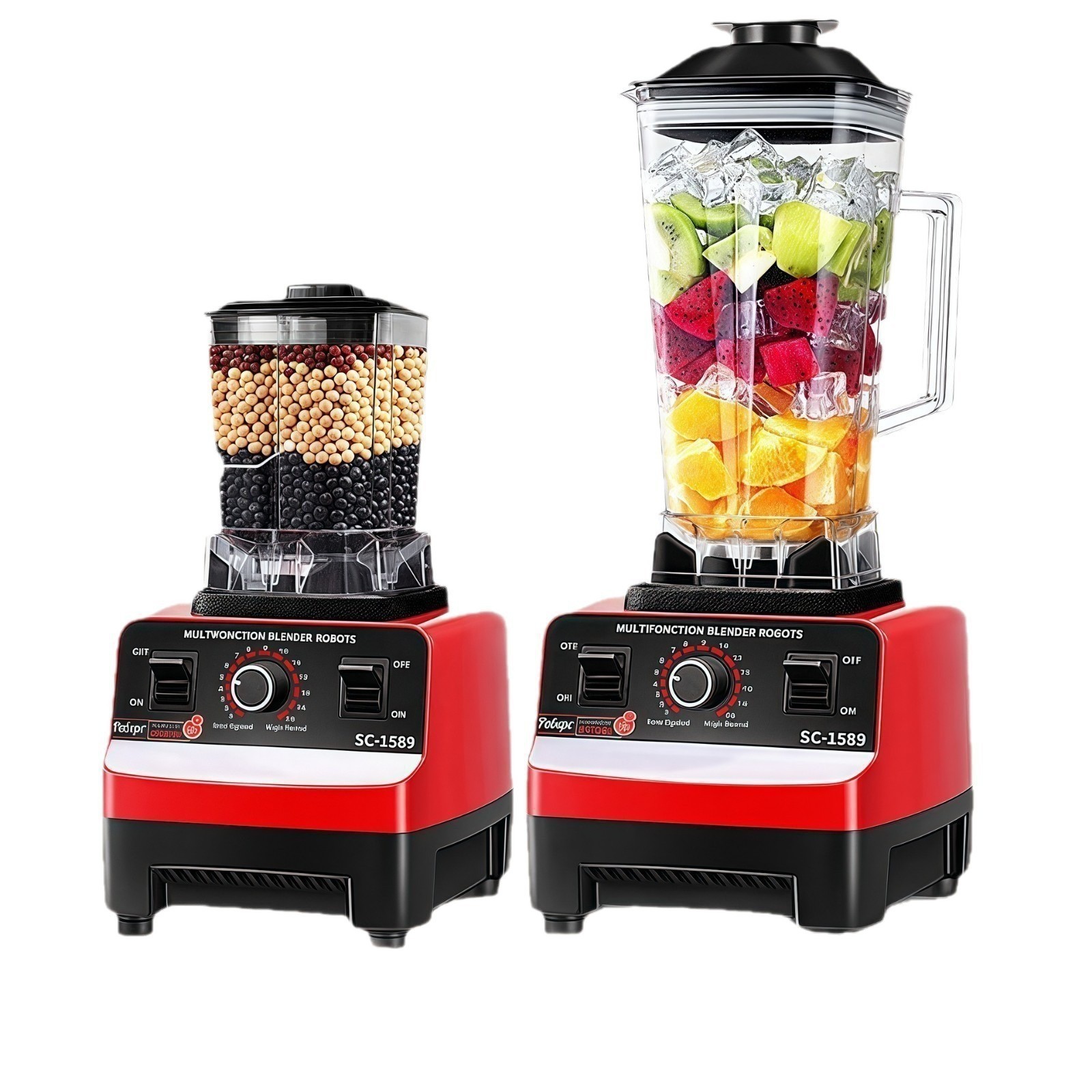 Mezclador transfronterizo de gran capacidad 2 - en - 1 triturador de hielo multifuncional para cocinas suplementarias molienda rompe paredes