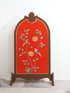 Chinese-style Screen Partition Decoration Living Room Simple Retro Folding Dining Room Carved Entrance Double-sided Office Entrance
