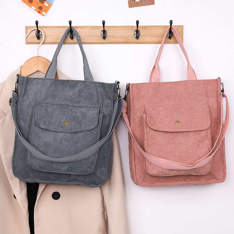 Wholesale Japanese Original Autumn and Winter Corduroy Bag Handbag Simple All-match Artistic Large Capacity Shoulder Crossbody Bag Wholesale Japanese Original Autumn and Winter Corduroy Bag Handbag Simple All-match Artistic Large Capacity Shoulder Crossbody Bag
