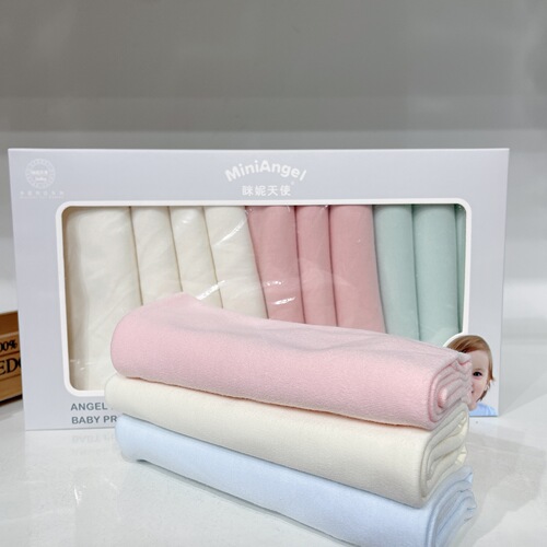 Infant cotton diapers, colorful unedged newborn soft absorbent diapers and urine rings