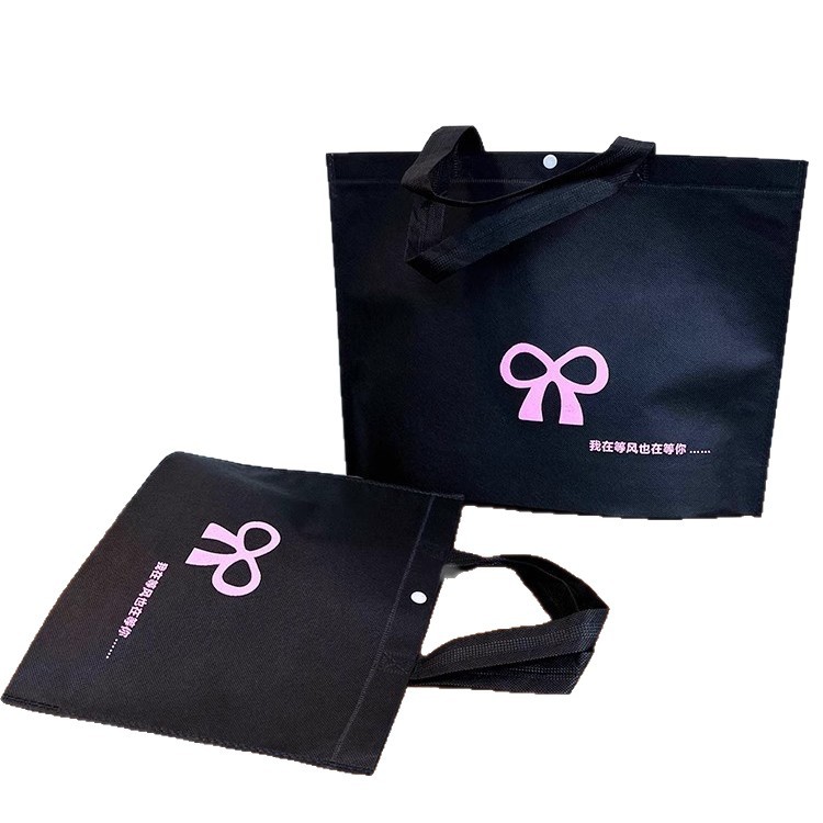 Tienda de ropa de alta gama con fondo, sin hebilla oculta lateral, bolso no tejido, engrosamiento, logotipo de pedido, spot al por mayor