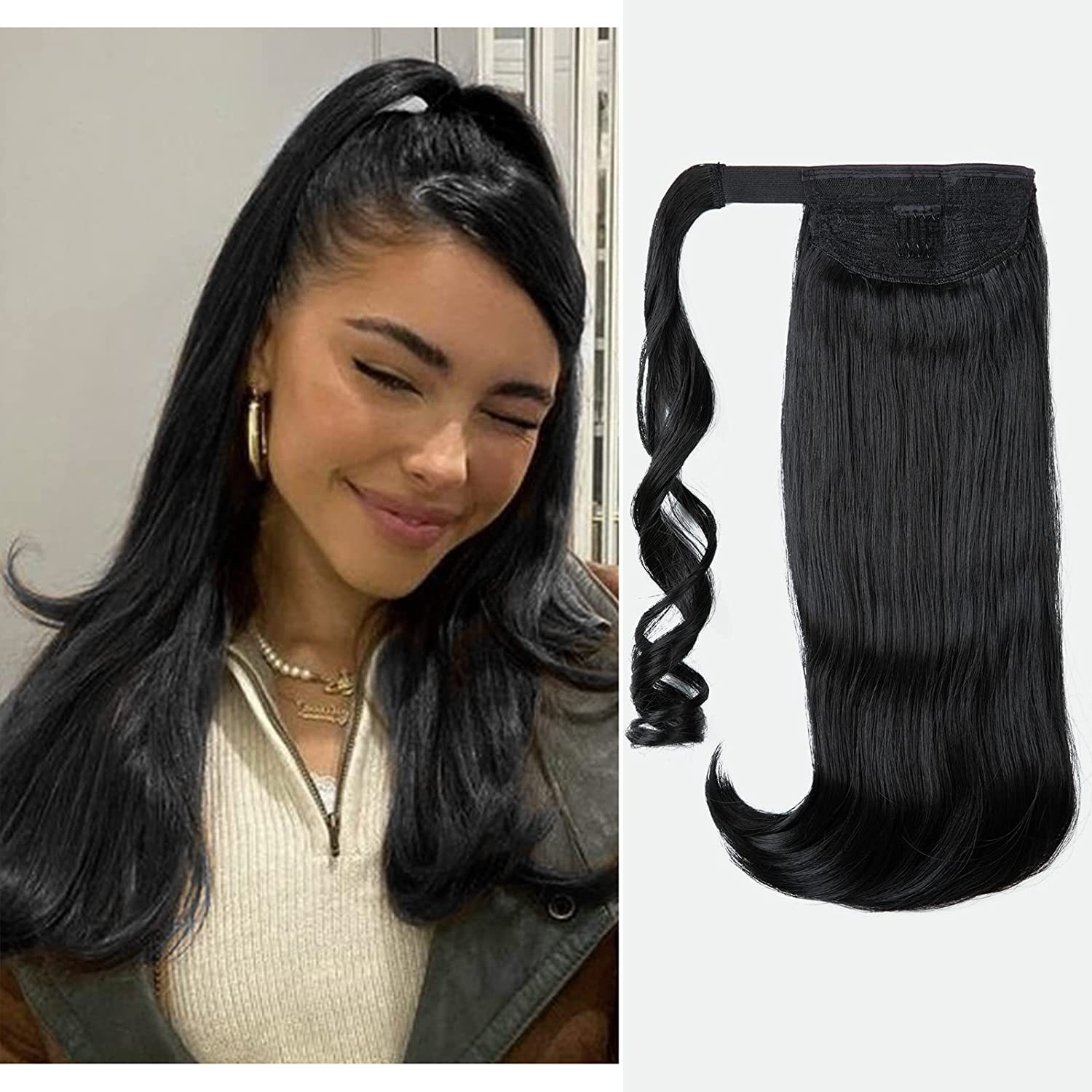 2023 Parrucca di vendita calda per donne con capelli medio-lunghi e velcro leggermente rialzato per parrucche europee e americane Capelli ricci e trecce a coda di cavallo_voghion.com