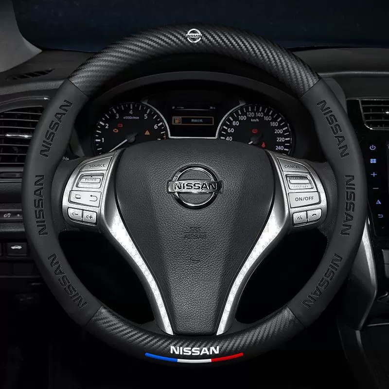 Auto volante cubierta de impresión de fibra de carbono logotipo de automóvil cubierta de cuero super delgada ventilación antideslizante venta directa de varios modelos de fábrica