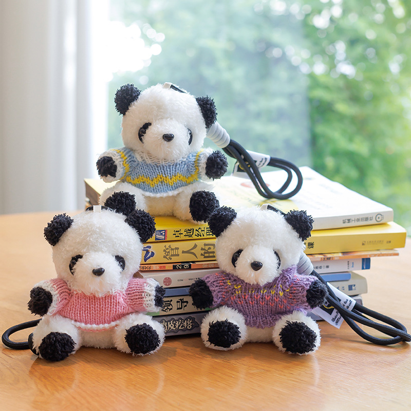 かわいい成都ジャイアントパンダペンダントセーターパンダペンダントクマバッグキーホルダーぬいぐるみ人形女の子