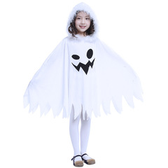 ハロウィン子供用コスプレ衣装 白いフード付き幽霊ドレス 衣装