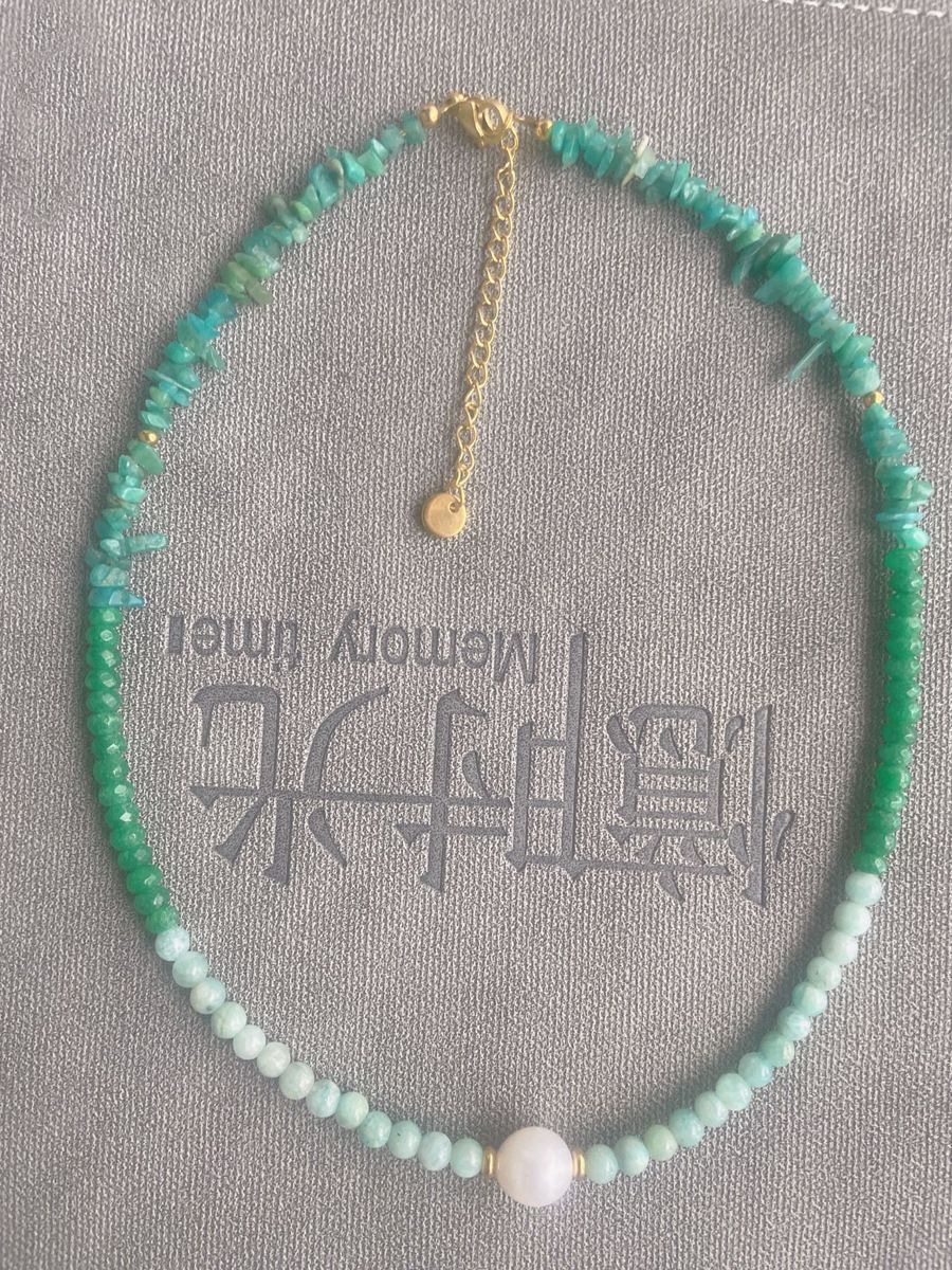 25g Weight Beads Pendant Material Necklace Classification Titanium Steel Chain Material 1 Piece Quantity Holiday, Daily Occasion Beaded, natural stone, Titanium Steel Material Geometric Pattern Women's Gender Beaded Design Simple Style Style Simple Style Geometric Beaded Natural Stone Titanium Steel Necklace In Bulk 56
