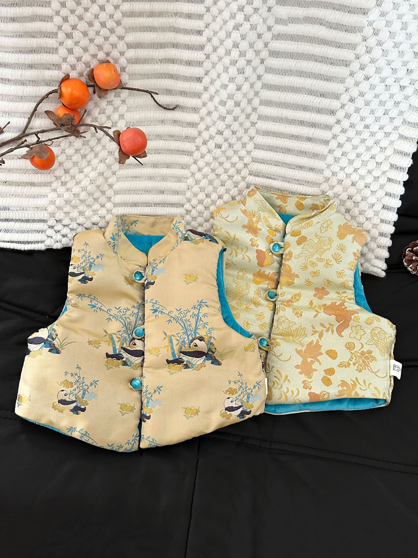 Chaleco de niños chino 2025 primavera, otoño, invierno nuevo estilo bebé niño estilo nacional retro Jacquard chaleco de hombro vestido chino