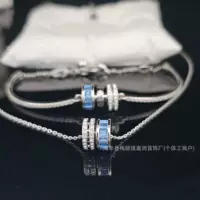 Ши Jia Connexus Crystal Transporter Три кольца голубое бриллиантовое ожерелье любовь рядом с браслет набор серьги трансграничные украшения