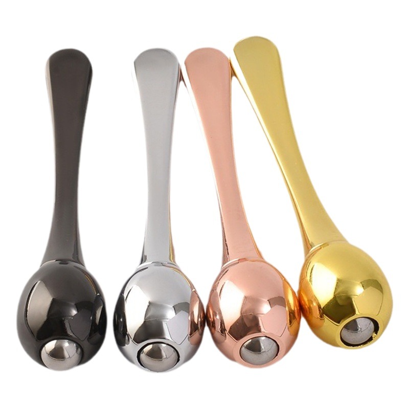 Metal Rolling Eye Cream Beauty Stick Zinc Alloy Cosmetics Eye Massage Stick Imported Packaging Application Massage Stick