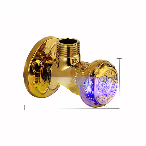 Antique-style full copper triangular valve, ornate retro thick cold and hot triangular valve wholesale, black triangular valve explosion-proof water shut-off valve