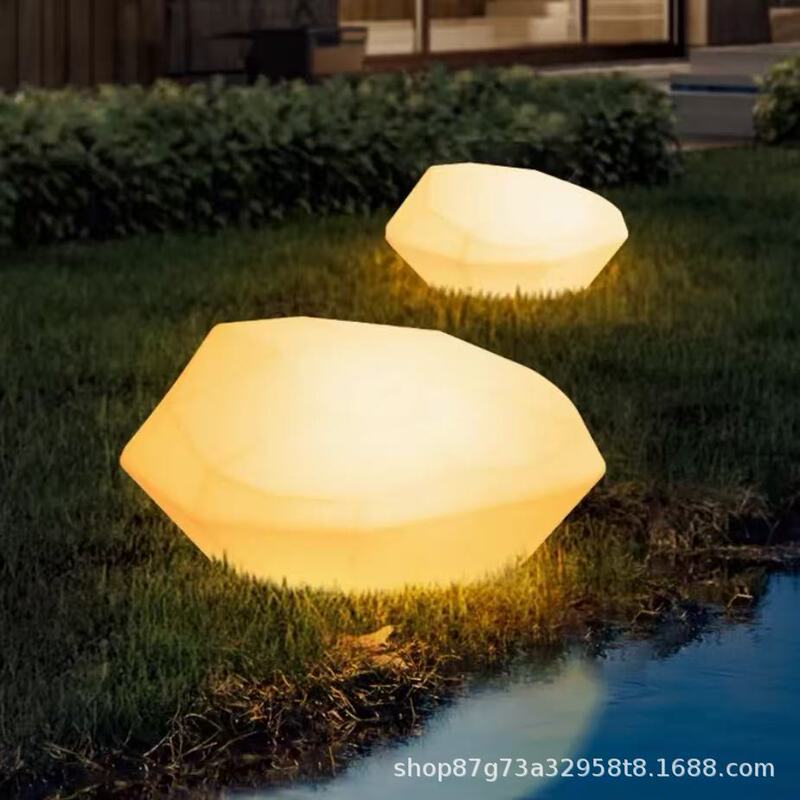 Led Stone Lights for Courtyards, Parks, Lawns, Diamond-Shaped Garden Community Lights, Solar-Powered Project Landscape Lights Led Stone Lights for Courtyards, Parks, Lawns, Diamond-Shaped Garden Community Lights, Solar-Powered Project Landscape Lights