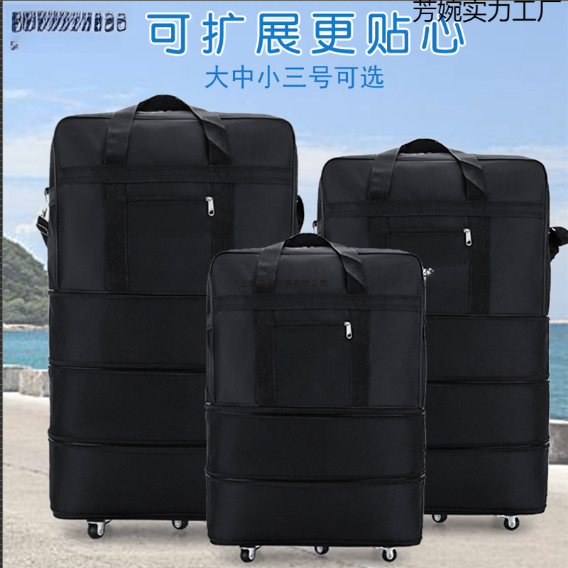 Universal Wheel Foldableing Luggage Bag 158 Aviation Checked Bag Extra Large Capacity Study Abroad Moving Bag Travel Luggage