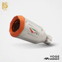 Оригинальный RS подходит для модифицированной выхлопной трубы мотоцикла Wuji RR660, глушитель из нержавеющей стали из углеродного волокна с матовым хвостом