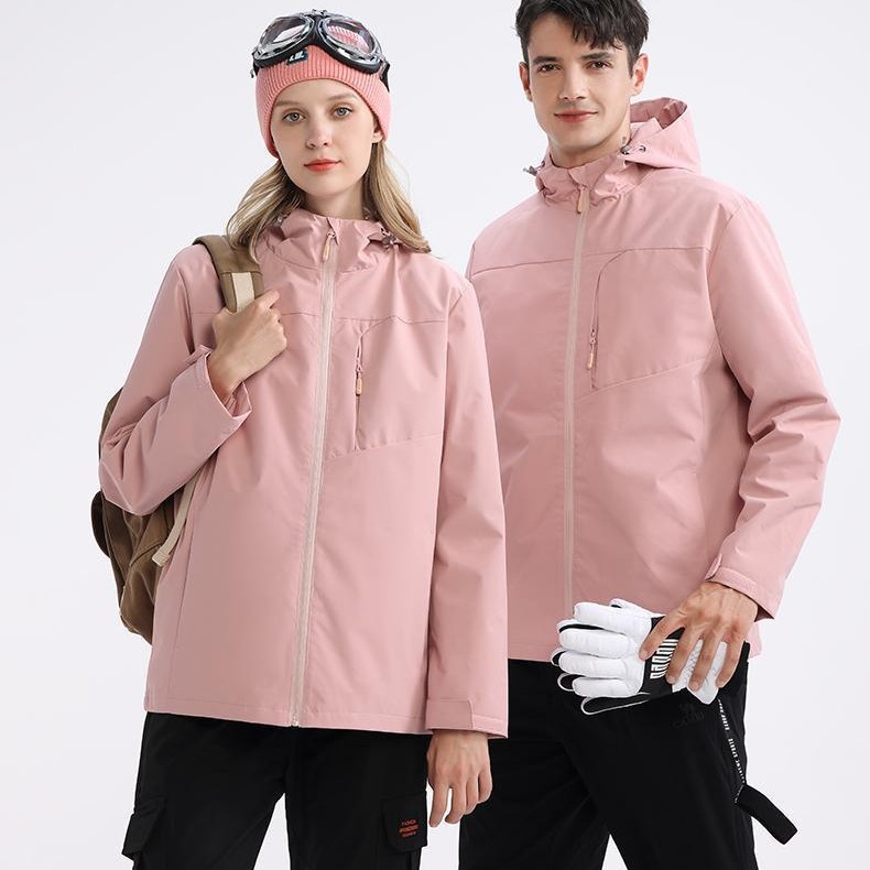 Aidi Factory Store Couple Hooded Jacket Men's and Women's Windproof and Waterproof Spring and Autumn Warm Jacket