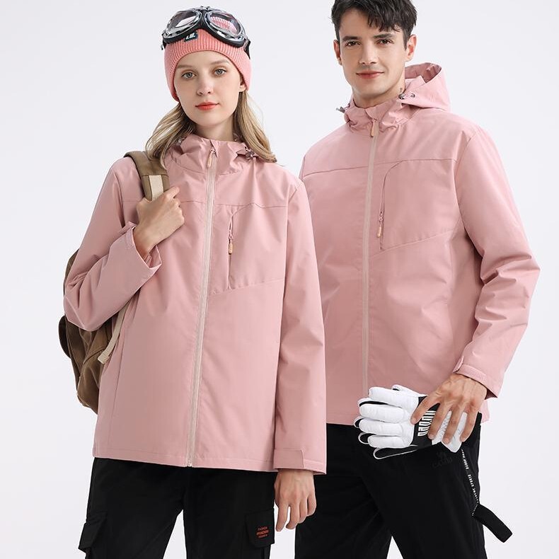 Aidi Factory Store Couple Hooded Jacket Men's and Women's Windproof and Waterproof Spring and Autumn Warm Jacket