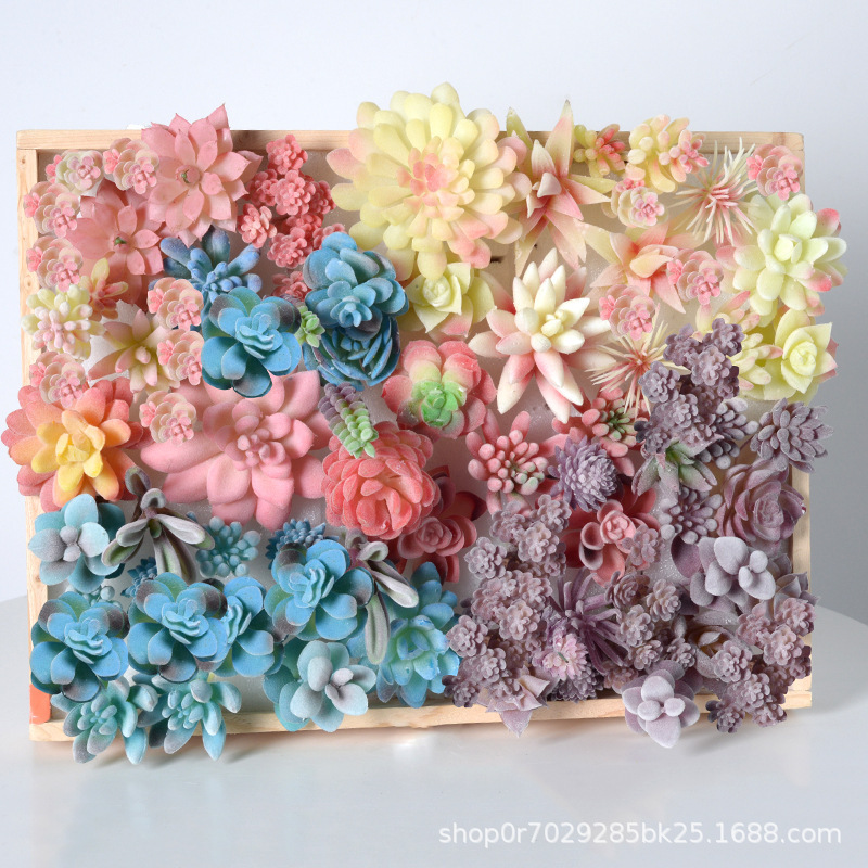 Simulation succulent plant potted flocking green home fake green plant decoration mini ornaments DIY bonsai wholesale Simulation succulent plant potted flocking green home fake green plant decoration mini ornaments DIY bonsai wholesale