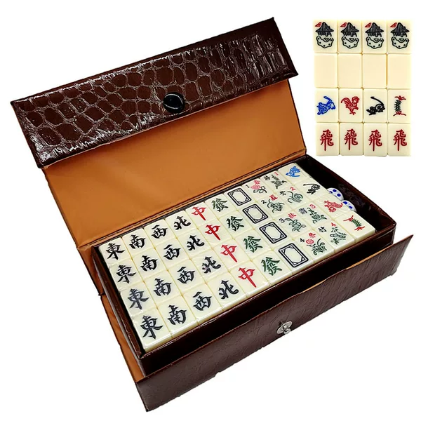 Malaysia Vietnam Singapore Medium-Sized Crystal Mahjong Tiles 20mm Multi-Color Handcrafted Mahjong 160 Tiles
