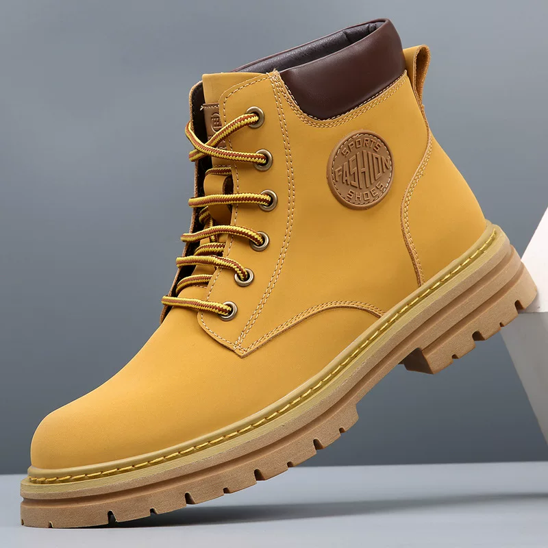 Зимние флисовые теплые ботинки Martens, натуральная кожа