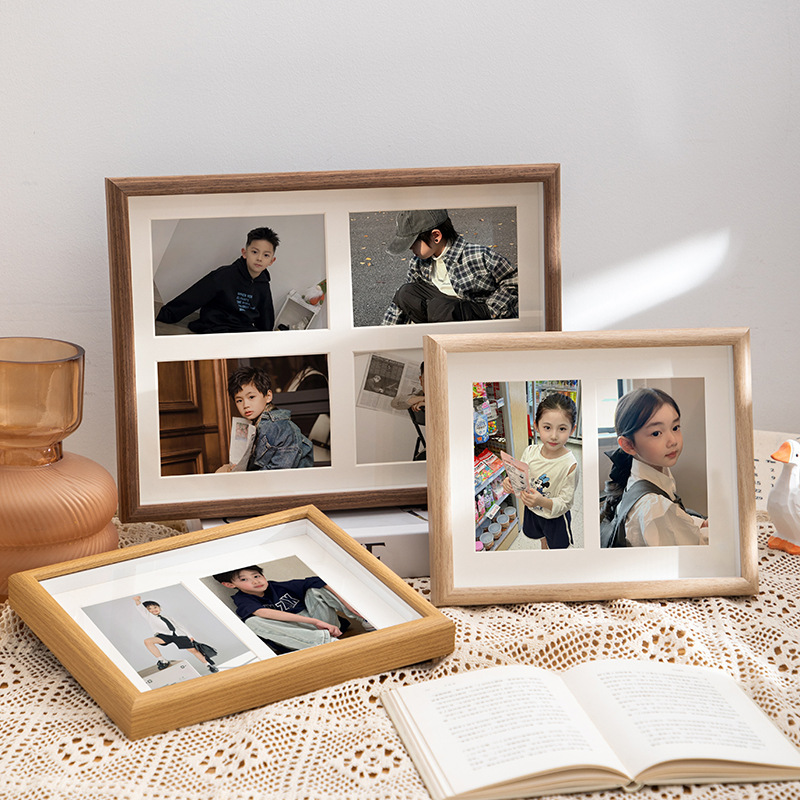 Photo Frame High-end Sense Wholesale Wedding Dress Couple Children's 6-inch Commemorative Frame 2 Hollow Three-dimensional Quadruple Picture Frame