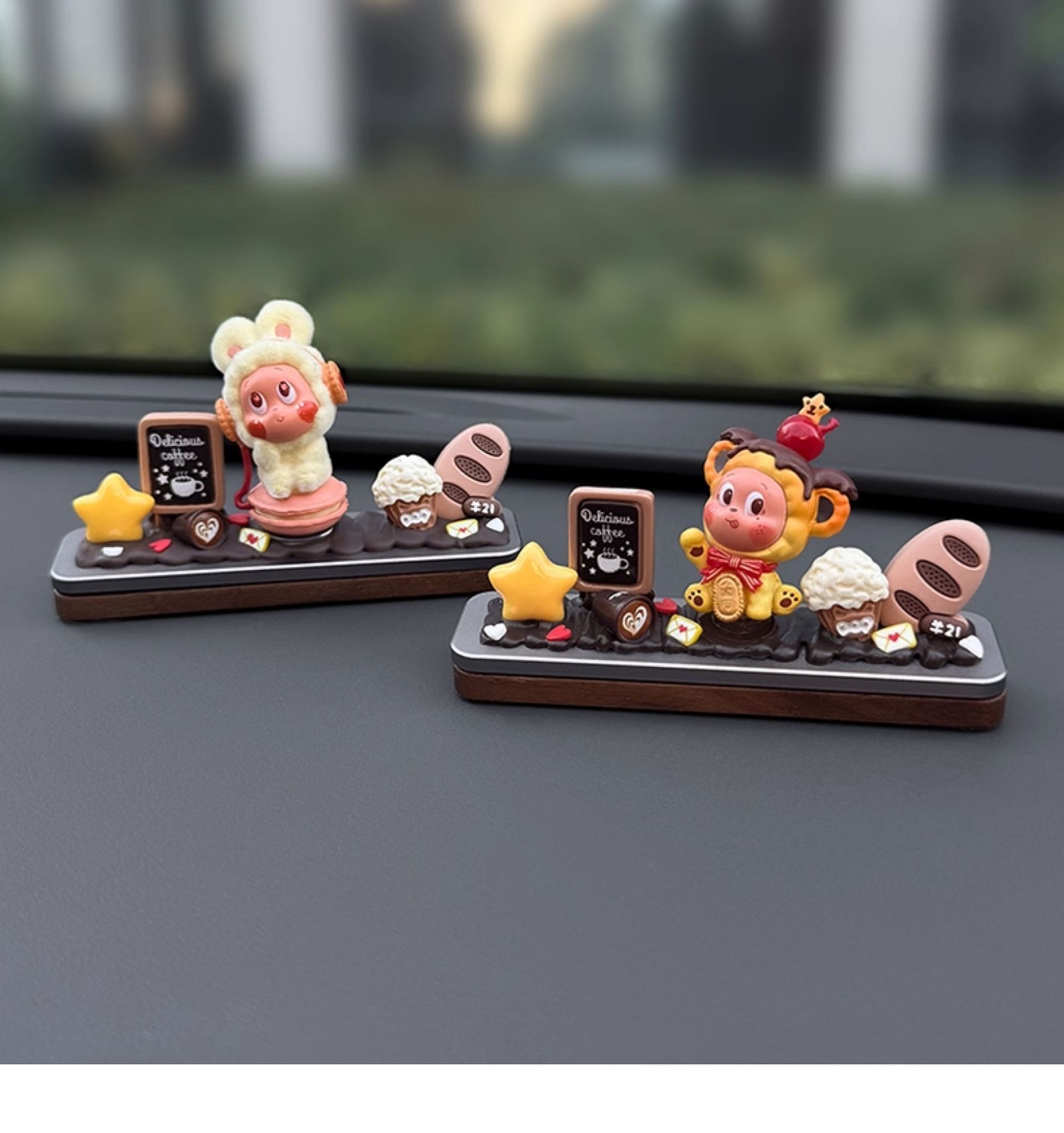 Car Phone Number Plate, Temporary Parking Car Decoration, Cute Star-Shaped Girl Figure