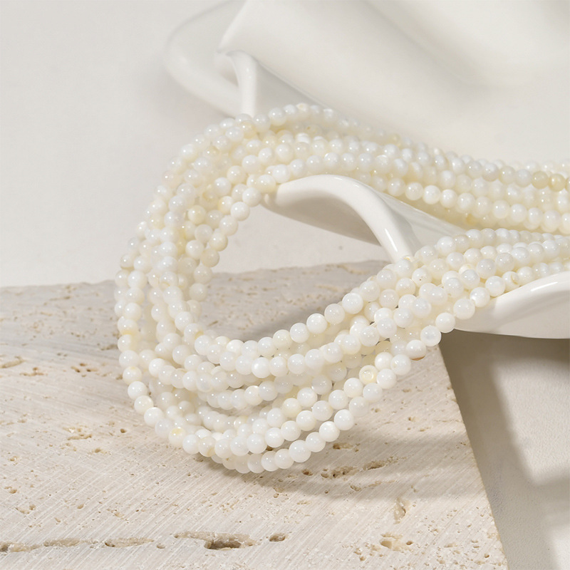 14g Weight Beads Jewelry Making Type DIY Jewelry Accessories Classification 1 Piece Quantity Shell Material Round Pattern Polishing New Product Design Vacation, Simple Style Style 1 Piece Shell Round DIY Jewelry Accessories Beads 4