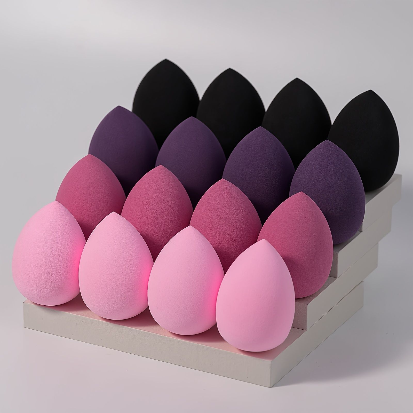 Conjunto de huevos de maquillaje transfronterizo super suave sin polvo de cosméticos almohadilla de aire polvo de doble uso esponja desechable