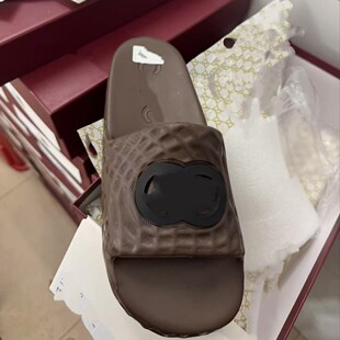 G Brand Slippers 2025 New Model; European and American Summer Casual Outdoor Non-Slip Men's Interlocking Double g Slippers Popular Style