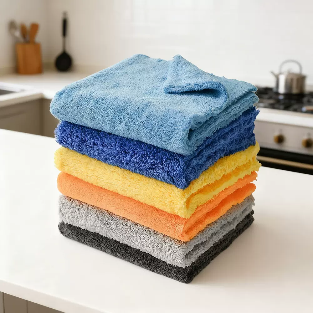 跨境纯色双面法兰绒珊瑚绒睡衣布料浴袍家居厨房秋冬睡衣面料