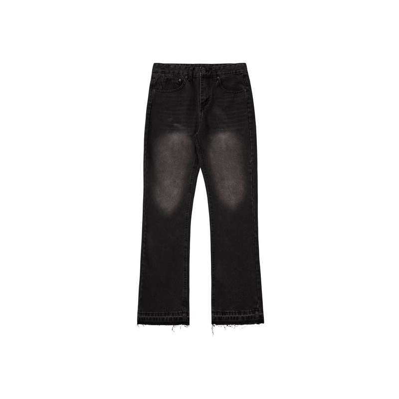 European and American Men's Clothing |   American Cleanfit Black Tassel 507 Style Jeans Retro Washed Wholesale