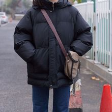 2023冬季新款拼接撞色棉衣外套棉服女韩版学生宽松短款面包服加厚