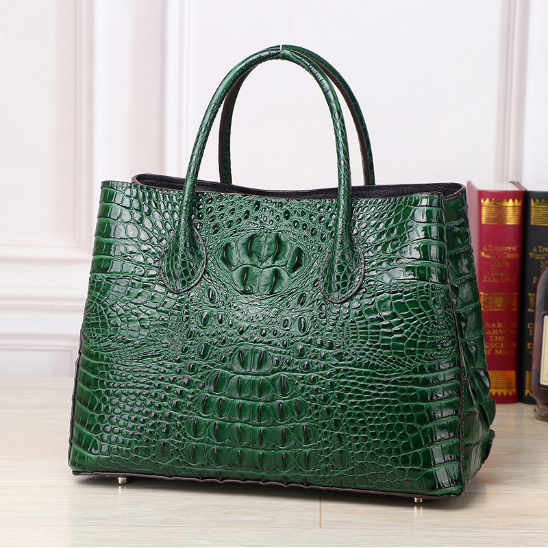 Túi tote da nữ họa tiết cá sấu cổ điển dung tích lớn xách tay đeo chéo chi tiết 6