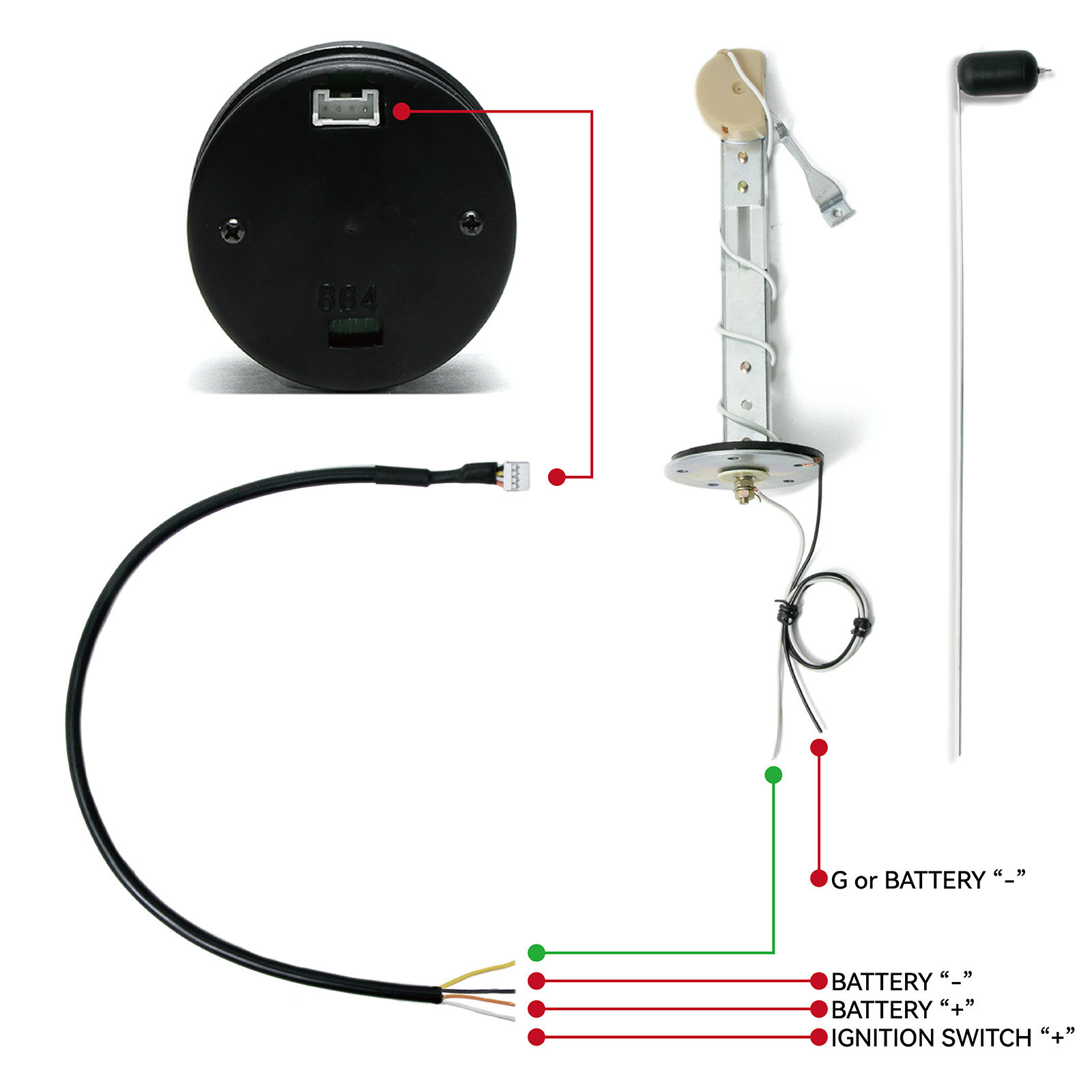 12V Car Modified Digital Display Oil Meter 52mm Oil Level Meter Car Universal Oil Level Meter