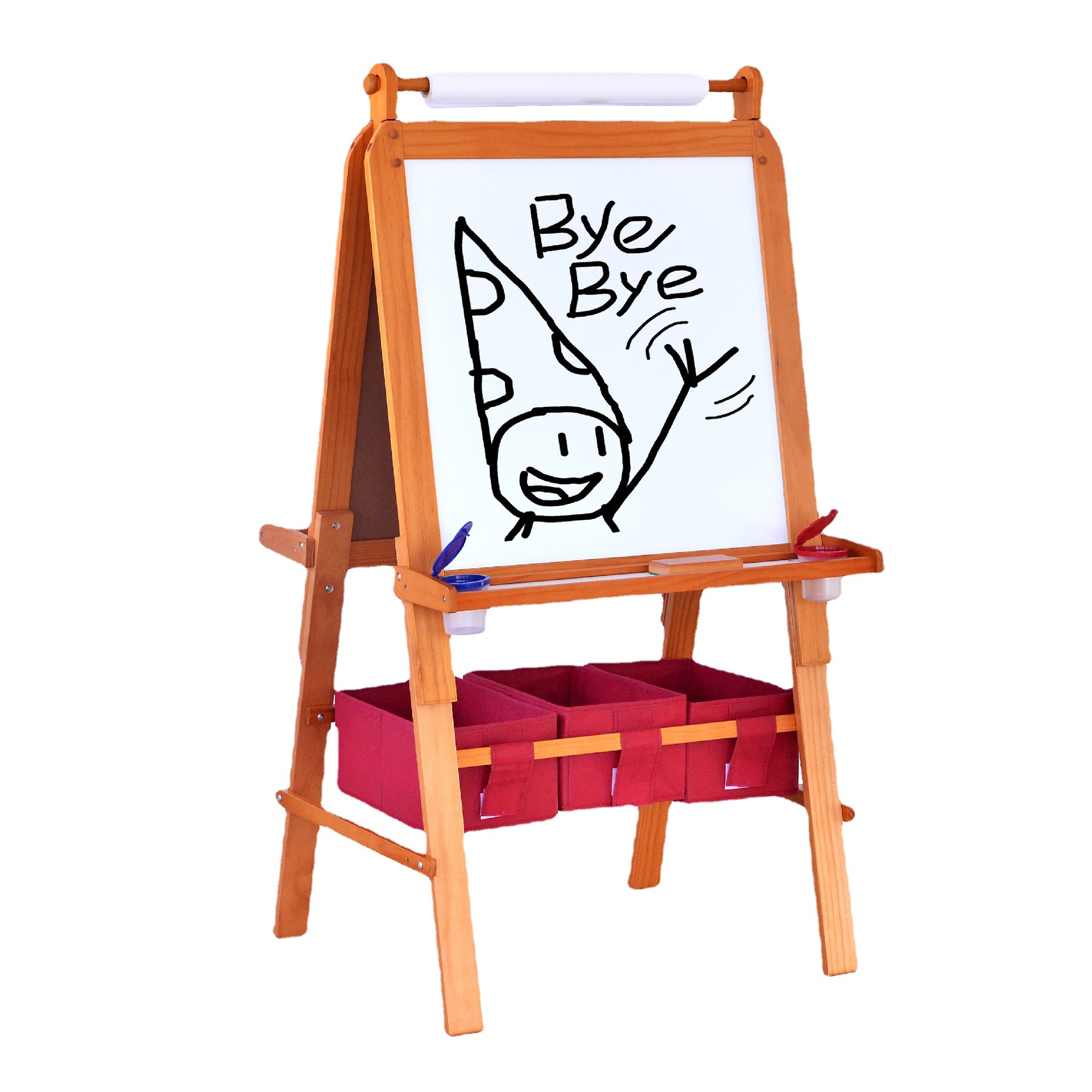 Soporte de doble cara para niños tablero de dibujo pizarra de madera para el hogar tablero de dibujo de madera maciza jardín de infantes pintura enseñanza pizarra negra al por mayor