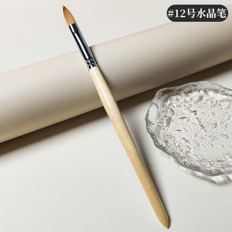 国境を越えた原木棒ネイルクリスタルペンkolinskyネイルアート丸頭彫刻彩色ネイルアートブラシセット|undefined