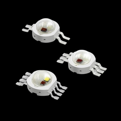 3W high-power LED Full color Stage Lights etc RGB Red and green Bluish white Four feet Tricolor Lamp beads