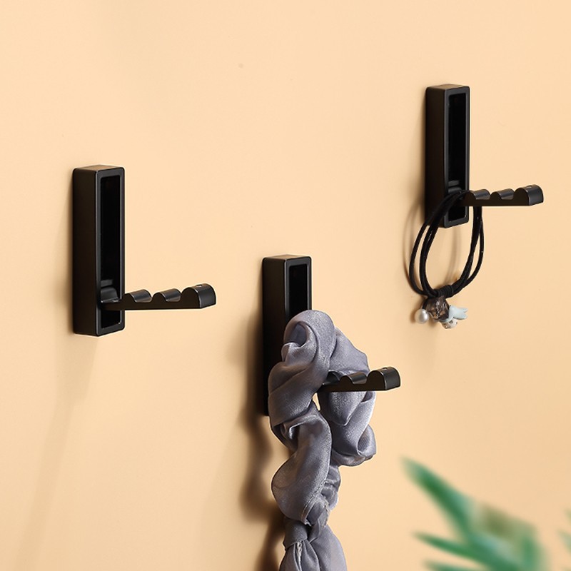 Folding clothes hanger entryway shoe cabinet wardrobe clothing hook drilling wall hanging wall-mounted metal hat hook single