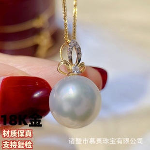 18K Gold White Zircon Pendant Retro Print Style Design White Zircon Inlay Without Beads Without Chain Factory Direct Sale