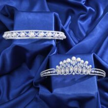 新款轻奢简约新娘皇冠 韩式高级感公主王冠 舞会演出百搭时尚头饰